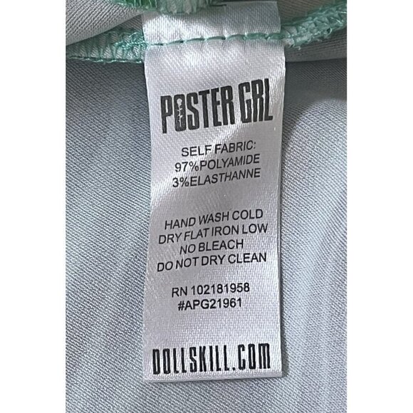 Dolls Kill Poster Girl Hypnotic Habits Green Turquoise Kick Flare Pants Womens S - Picture 5 of 9